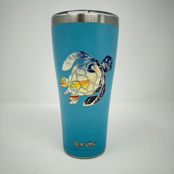 Turtle Sunset Tervis Traveler - Stainless Steel Tumbler with Slider Lid 30 Oz - Picture 1 of 4